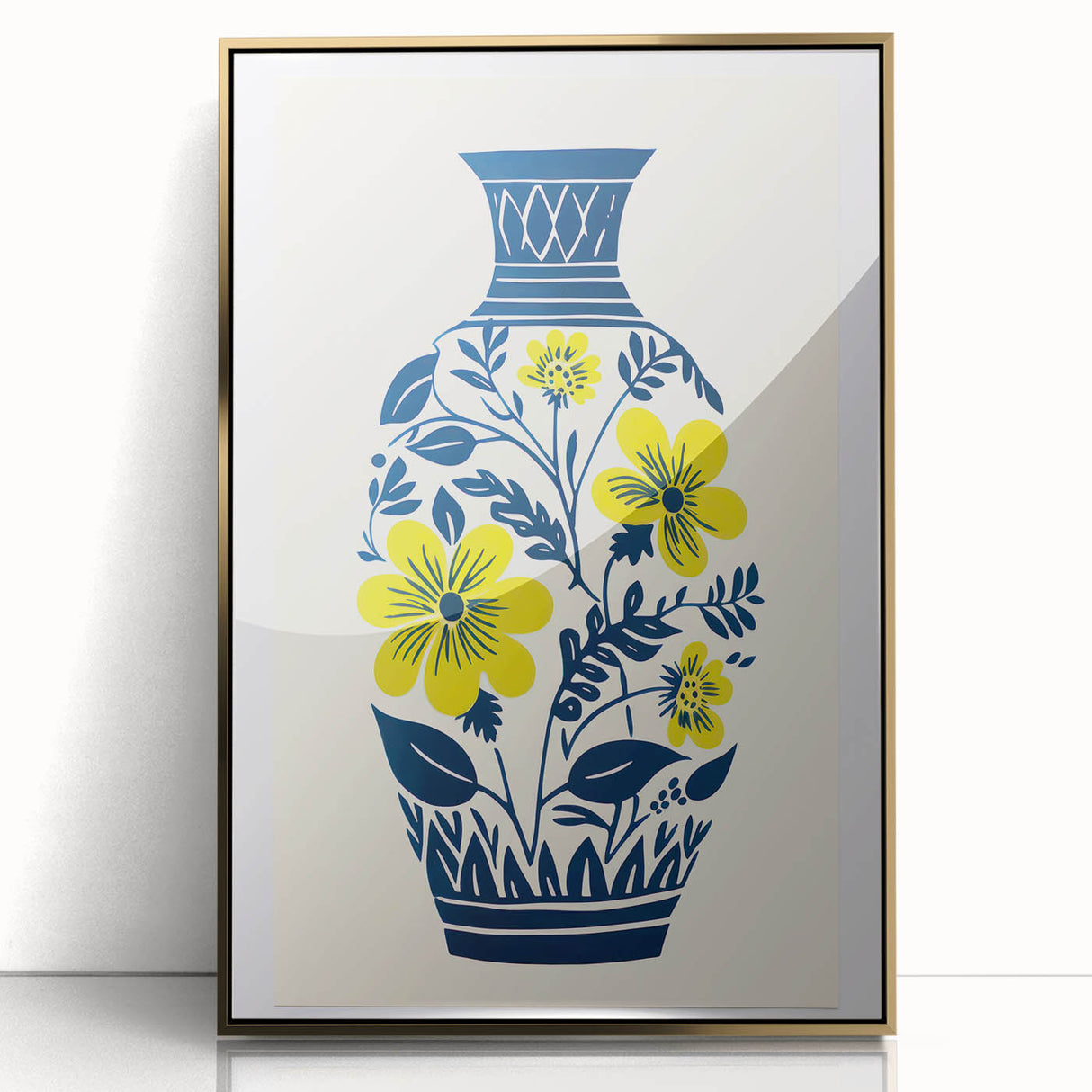 Maximalist Wall Art – Bold Floral Vase Design for Eclectic Home Decor