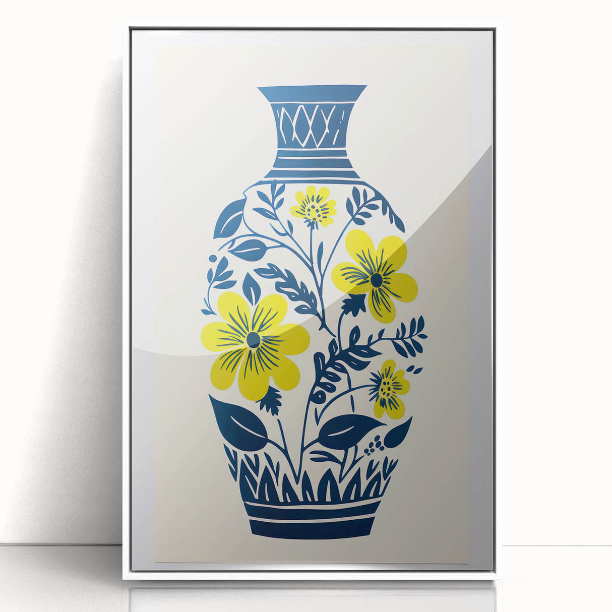 Maximalist Wall Art – Bold Floral Vase Design for Eclectic Home Decor