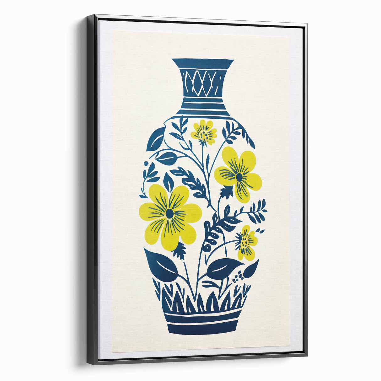 Maximalist Wall Art – Bold Floral Vase Design for Eclectic Home Decor