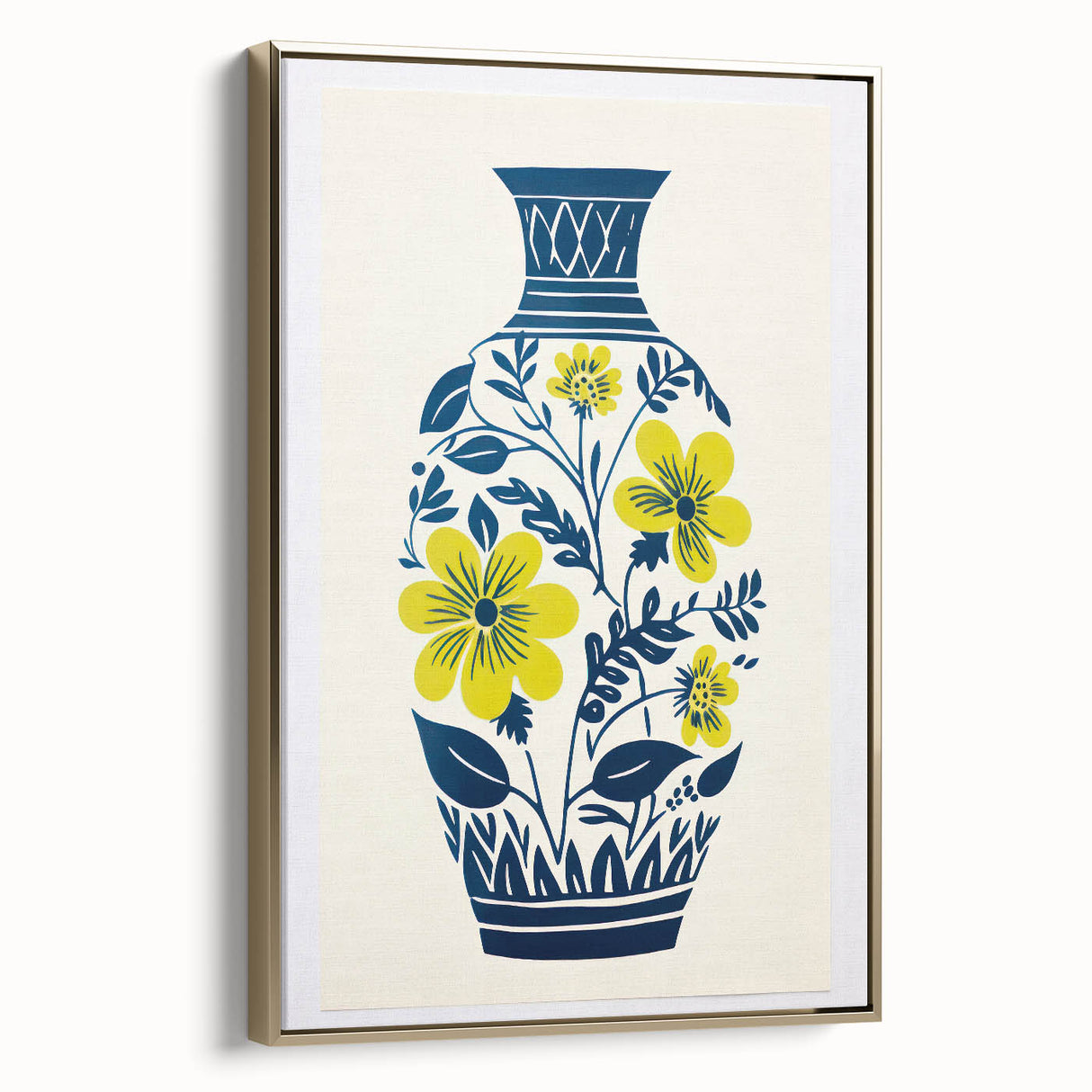 Maximalist Wall Art – Bold Floral Vase Design for Eclectic Home Decor