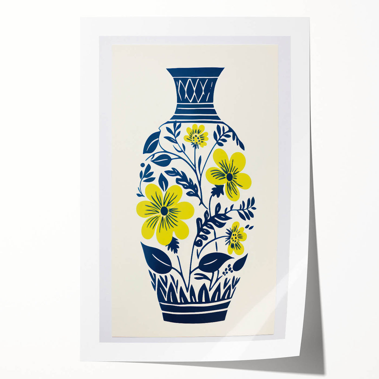 Maximalist Wall Art – Bold Floral Vase Design for Eclectic Home Decor