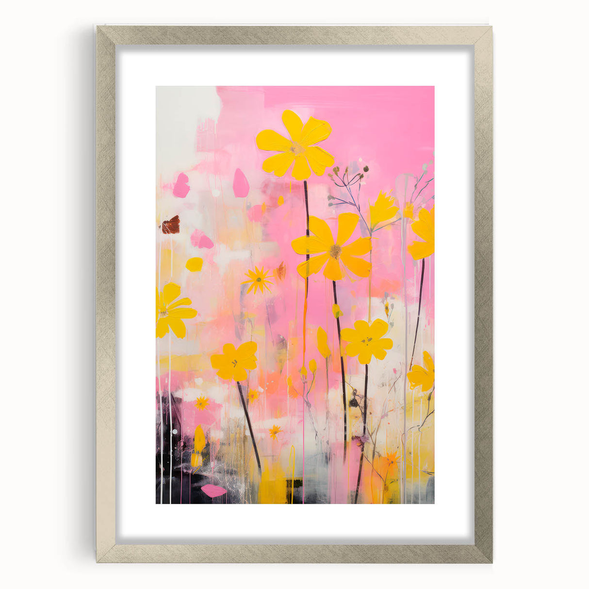 Maximalist Wall Art – Vibrant Floral Design for Bold and Eclectic Decor