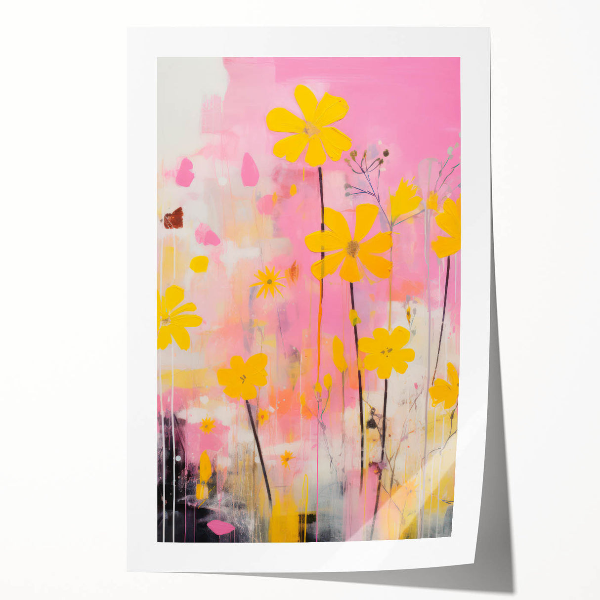Maximalist Wall Art – Vibrant Floral Design for Bold and Eclectic Decor