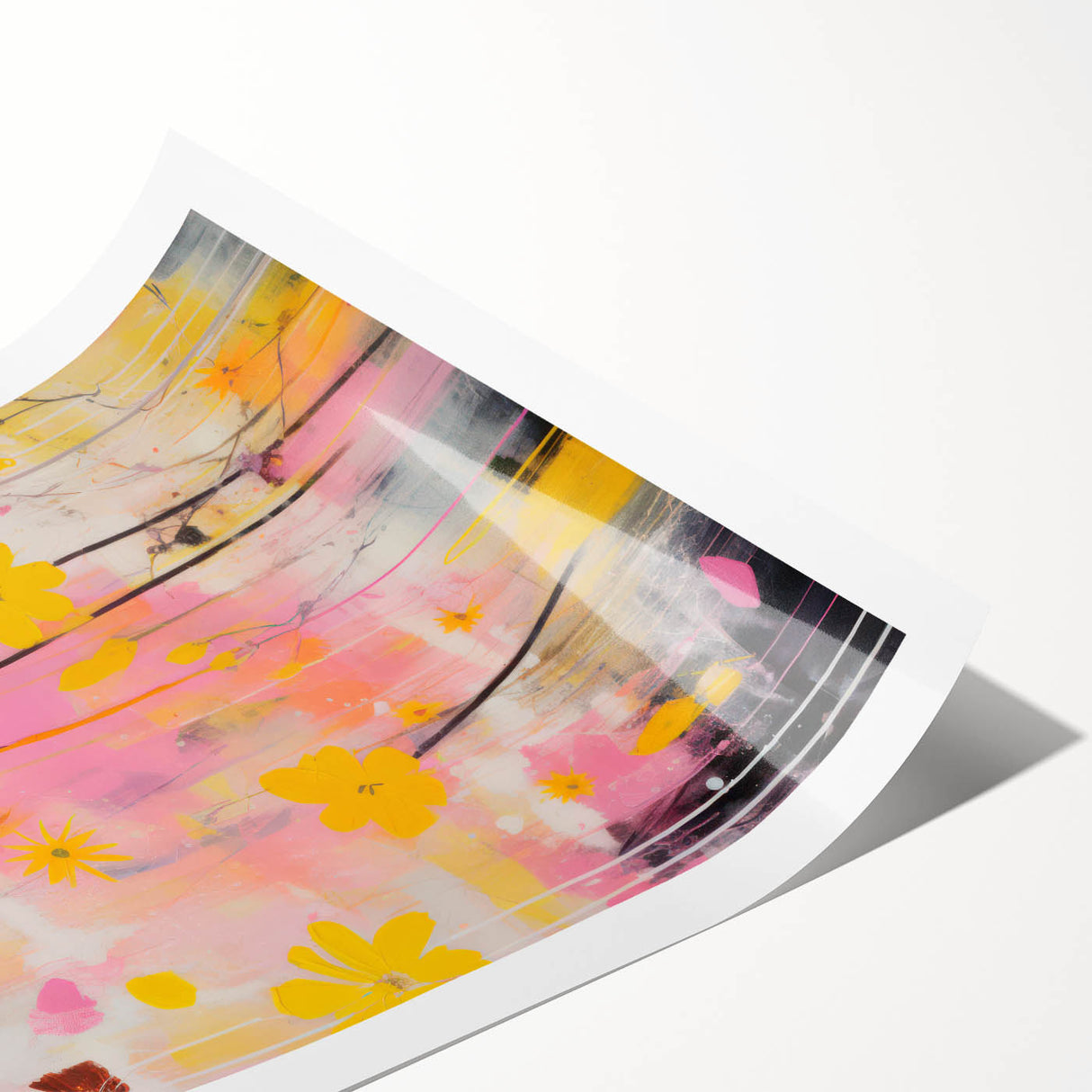 Maximalist Wall Art – Vibrant Floral Design for Bold and Eclectic Decor