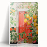 Maximalist Wall Art – Eclectic Doorway with Citrus Decor for Bold Style