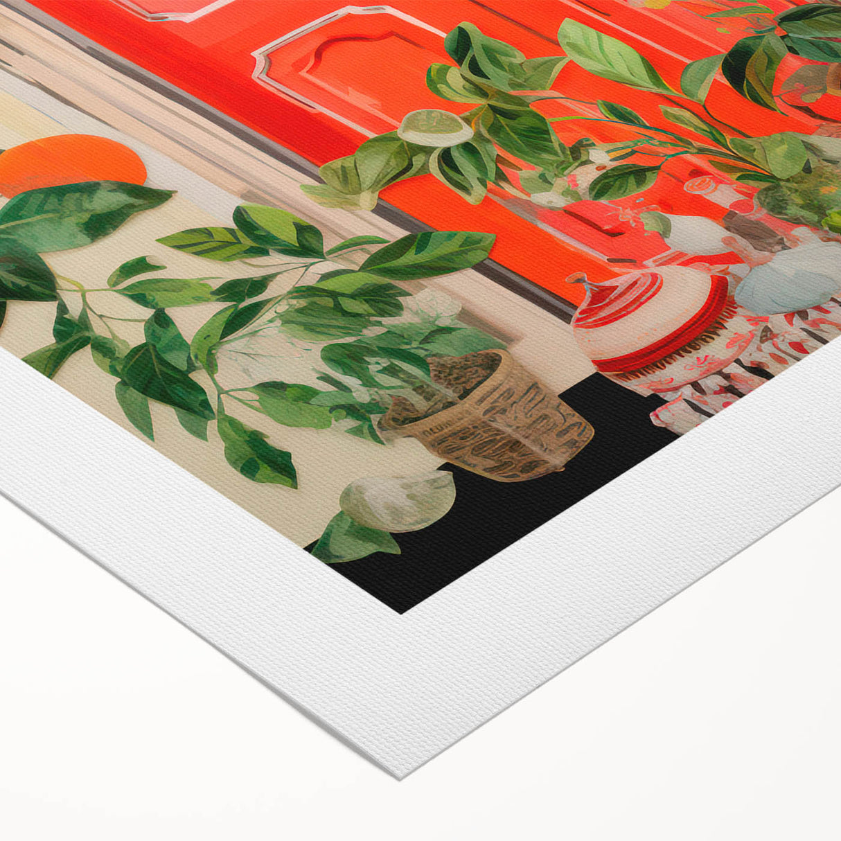 Maximalist Wall Art – Eclectic Doorway with Citrus Decor for Bold Style