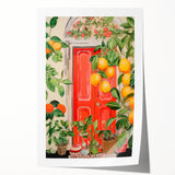 Maximalist Wall Art – Eclectic Doorway with Citrus Decor for Bold Style