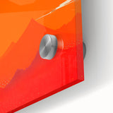 Maximalist Wall Art - Bold Sun and Mountain Abstract for Vibrant Decor