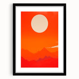 Maximalist Wall Art - Bold Sun and Mountain Abstract for Vibrant Decor