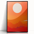 Maximalist Wall Art - Bold Sun and Mountain Abstract for Vibrant Decor