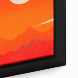 Maximalist Wall Art - Bold Sun and Mountain Abstract for Vibrant Decor