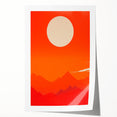 Maximalist Wall Art - Bold Sun and Mountain Abstract for Vibrant Decor