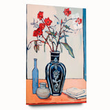 Maximalist Wall Art – Eclectic Floral Still Life with Bold Colors