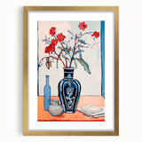 Maximalist Wall Art – Eclectic Floral Still Life with Bold Colors