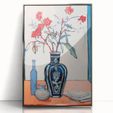 Maximalist Wall Art – Eclectic Floral Still Life with Bold Colors