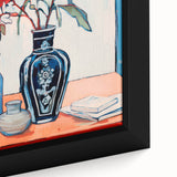 Maximalist Wall Art – Eclectic Floral Still Life with Bold Colors