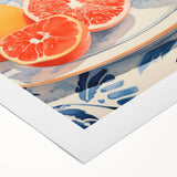 Maximalist Wall Art – Elegant Still Life with Citrus and Blue Decor
