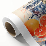 Maximalist Wall Art – Elegant Still Life with Citrus and Blue Decor