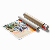 Maximalist Wall Art – Elegant Still Life with Citrus and Blue Decor