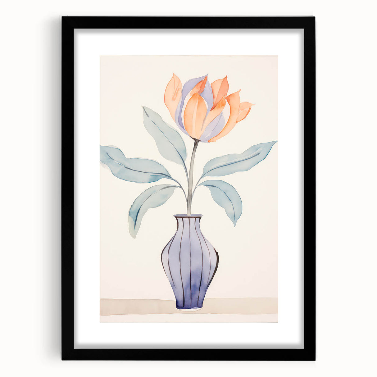Maximalist Wall Art – Minimal Floral Vase Design for Elegant Home Decor