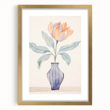 Maximalist Wall Art – Minimal Floral Vase Design for Elegant Home Decor