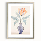 Maximalist Wall Art – Minimal Floral Vase Design for Elegant Home Decor