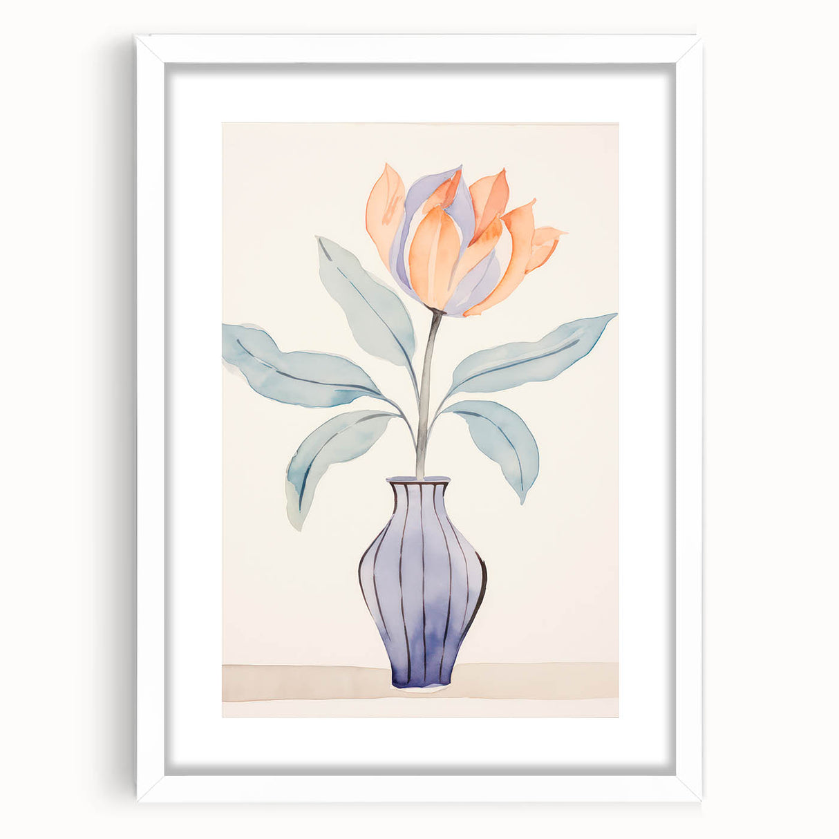 Maximalist Wall Art – Minimal Floral Vase Design for Elegant Home Decor