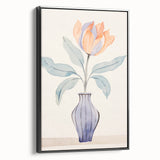 Maximalist Wall Art – Minimal Floral Vase Design for Elegant Home Decor