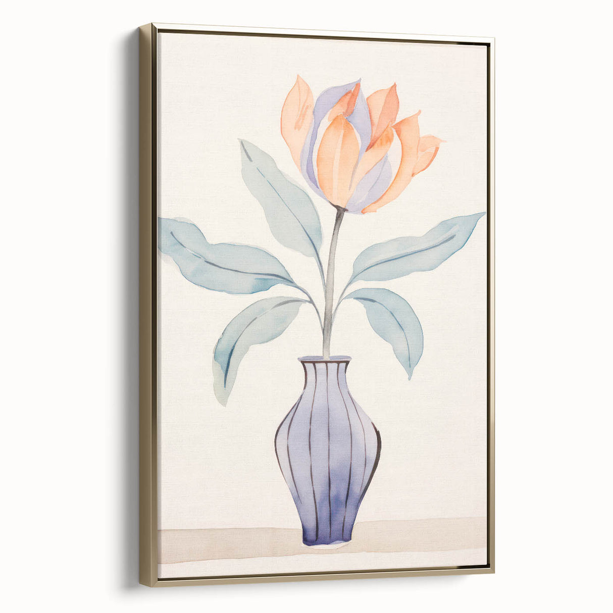 Maximalist Wall Art – Minimal Floral Vase Design for Elegant Home Decor