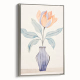 Maximalist Wall Art – Minimal Floral Vase Design for Elegant Home Decor
