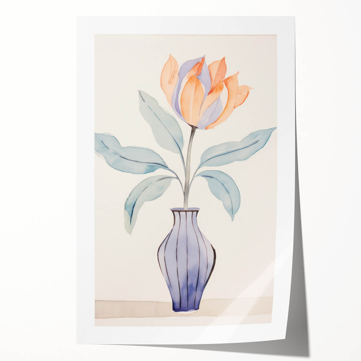 Maximalist Wall Art – Minimal Floral Vase Design for Elegant Home Decor