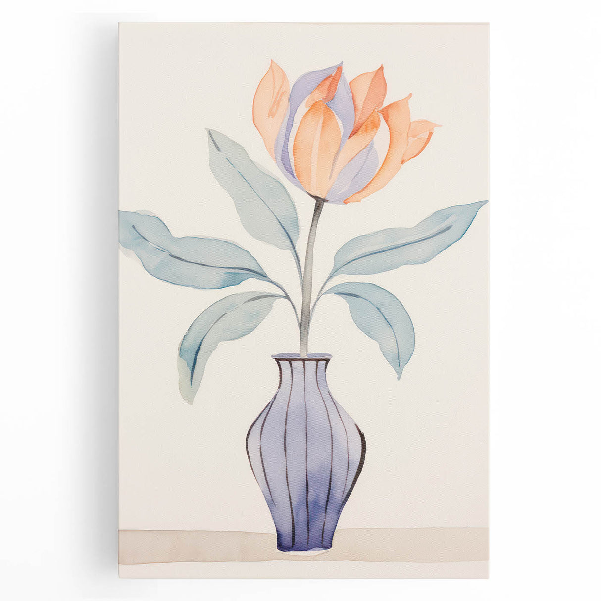 Maximalist Wall Art – Minimal Floral Vase Design for Elegant Home Decor