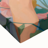 Maximalist Wall Art – Vibrant Portrait with Birds and Flowers for Eclectic Style