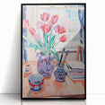 Maximalist Wall Art – Vibrant Still Life with Tulips and Artistic Decor
