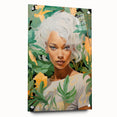 Maximalist Wall Art – Bold Portrait with Lush Botanicals for Home Decor