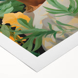 Maximalist Wall Art – Bold Portrait with Lush Botanicals for Home Decor