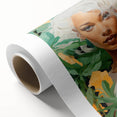 Maximalist Wall Art – Bold Portrait with Lush Botanicals for Home Decor
