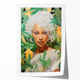 Maximalist Wall Art – Bold Portrait with Lush Botanicals for Home Decor