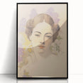 Maximalist Wall Art – Elegant Portrait with Floral Accents for Home Decor