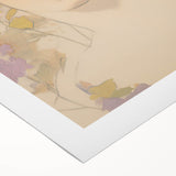 Maximalist Wall Art – Elegant Portrait with Floral Accents for Home Decor