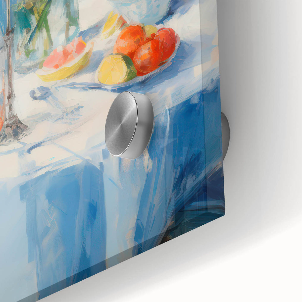 Maximalist Wall Art – Colorful Still Life with Floral Arrangement & Fruits