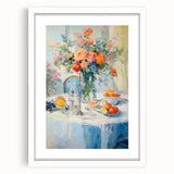 Maximalist Wall Art – Colorful Still Life with Floral Arrangement & Fruits