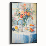 Maximalist Wall Art – Colorful Still Life with Floral Arrangement & Fruits
