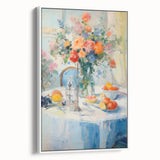 Maximalist Wall Art – Colorful Still Life with Floral Arrangement & Fruits