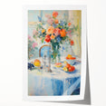 Maximalist Wall Art – Colorful Still Life with Floral Arrangement & Fruits