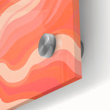 Maximalist Wall Art – Vibrant Abstract Waves in Warm Peach and Coral Tones