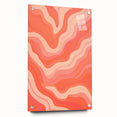 Maximalist Wall Art – Vibrant Abstract Waves in Warm Peach and Coral Tones