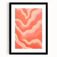 Maximalist Wall Art – Vibrant Abstract Waves in Warm Peach and Coral Tones