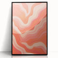 Maximalist Wall Art – Vibrant Abstract Waves in Warm Peach and Coral Tones