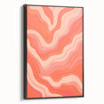 Maximalist Wall Art – Vibrant Abstract Waves in Warm Peach and Coral Tones